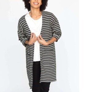 Agnes & Dora Ponte Striped Forever Cardigan with Pockets Size XXXL New With Tags